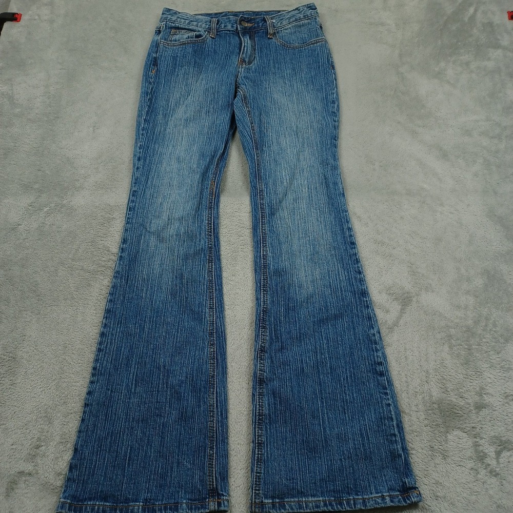 J Galt Jeans Womens Small Blue Flared Denim Casual Pockets Preppy